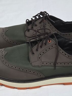 SWIMS Charles Wingtip Brogue Shoes Olive Green Brown Water Resistant Men’s Sz 9